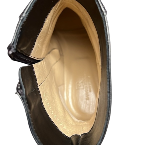 Banana Republic Black Lucca Leather Ankle Boot Italy 2.5” Heel Side Zipper 9 - Picture 13 of 16